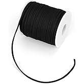 Leather String Suede Cord Leather Cords Rope String for Jewelry Making Necklace Bracelet Art Crafts Beading (Black, 2.6mm x 50 Yard)