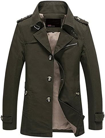 Also Easy Long Section Fashion Trench Coat Jaqueta Masculina Veste Homme Casual Fit Overcoat Jacket Outerwear 5XL army green M