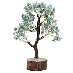 YATSKIA Larimar Gemstone Tree Feng Shui Bonsai for
