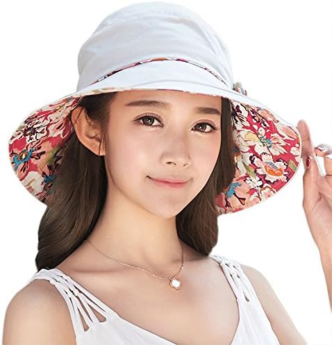Siggi Ladies Bucket Summer Sun Hat Foldable Beach Cap Wide Brim UPF50+ Packable for Women