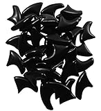 20 Piece Soft Designer Cat Nail Caps with Glue for Claws Fashion Tip Covers (Black, Medium)(Comes with Free How to Live Stress Free Ebook)