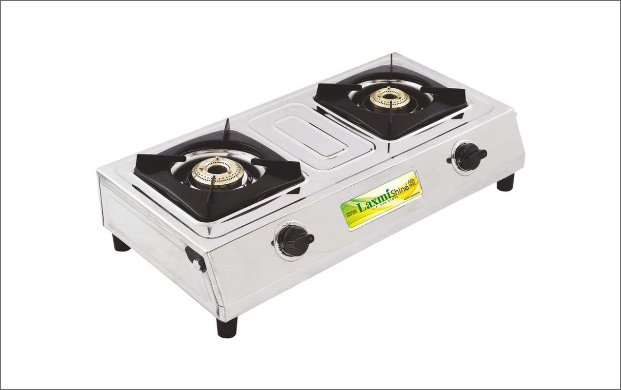 Buy LAXMI SHINE Magic Double Burner Stainless Steel Gas Stove Online at