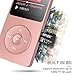 AGPTEK A02 MP3 Player with Bluetooth 5.3, 1.8 inch Screen Portable Music Player with Speaker, FM Radio, Voice Recorder, Supports Expanded Up to 128GB(Rose Gold, 8GB)