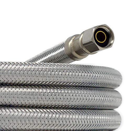 Braided Stainless Steel Ice Maker Water Supply Hose 10 Ft Universal
