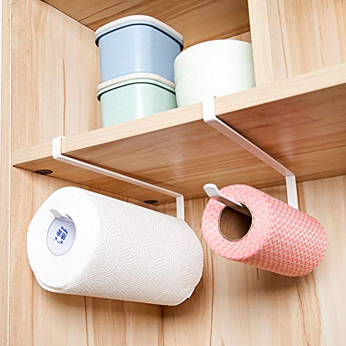 LtrottedJ Under Cabinet Paper Towel Holder Roll Paper Towel Rack Stainless Metal Organizer