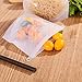 Reusable Silicone Food Storage Bags,WOHOME Freezer Airtight Seal Food Preservation Bags/Food Grade/Versatile Preservation Bag Container for Vegetable,Liquid,Snack,Meat,Fruit/4xLarge 50oz+4xSmall 30oz