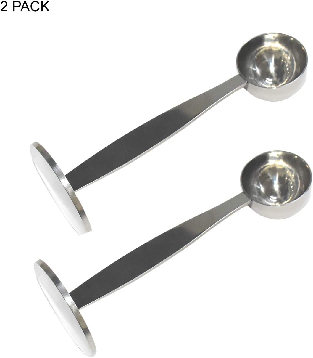 2-in-1 Coffee Scoop Stainless Steel Tamping Measuring Coffee Bean Powder Spoon Scoop (2)