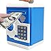CBTONE Cartoon Electronic Piggy Bank Cash Coin Can Electronic Money Bank Mini ATM Money Saver Coin Bank Password Box Saving Banks, Great Gift Toy for Kids Children - Blue