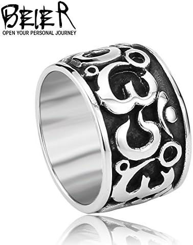 Rainy Today Ring Thailand Word Bless Ring 316L Stainless Steel Lucky Jewelry Ring Gothic Style BR8373 11.0