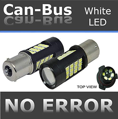 ICBEAMER 2 pcs BA15s 1156 1159 1295 1459 1619 1651 1680 7506 7527 42 LED Replace Halogen Light Bulbs [Color Super White]