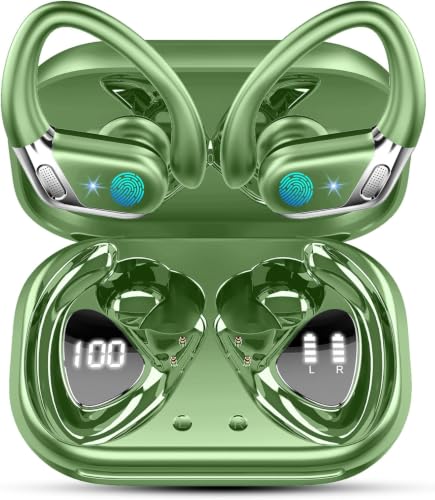 Matast Wireless Earbuds with Earhook Green