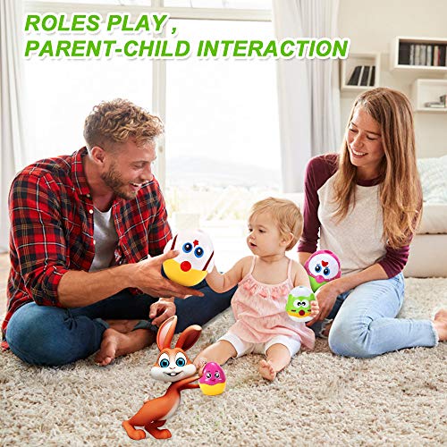 VATOS Nesting Easter Plastic Eggs Toy, Eggs Stacking Toy, Stacker Toys for 18 Months+ Baby Infant Toddler, Educational Toys for 1.5+ Years old Girl and Boys, Cute Chicken Family Style Baby Toddler Toy - Thumbnail 5