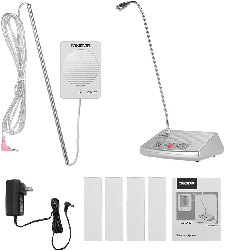 Kalaok DA-237 Talk-back Dialog System Two-way Windows Intercom Loudspeakers Full Duplex Voice Technology Intercommunication for Bank Ticket Office Railway Station