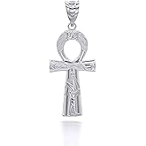 Claddagh Gold .925 Sterling Silver Egyptian Ankh Cross Protection Pendant Necklace - Choice of Pendant Only or Chain Length