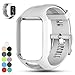 Feskio Accessory Replacement Soft Silicone Gel Watch Band Wristband Strap Sport Bracelet for Tomtom Runner 2 / Runner 3 / Spark 3 / Adventurer/Golfer 2 Sports GPS Running Smartwatch (One Size)
