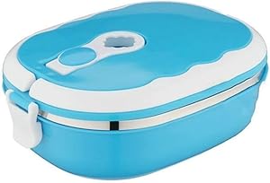 Xf PP+304 Stainless Steel Portable Food Warmer School Students Lunch Box Case Thermal Insulated Container (Color : Blue, Size : First Floor)