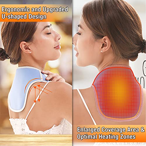 Heating Pad for Neck Pain & Stiffness Relief, USB Heated Neck Wrap, 3
