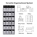Kootek 2 Pack Over The Door Shoe Organizers, Mesh Shoe Holder 24 Pockets Hanging Shoes Organizer Compartment Storage with 8 Door Hooks for Bedroom Closet Bathroom 59 x 21.6 in (Black&White, 2)