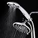 HotelSpa 30-Setting Ultra-Luxury 3 Way Rainfall Shower-Head/Handheld Shower Combo with Patented ON/OFF Pause Switch (Dual White/Chrome Finish)
