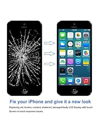 Repuesto para pantalla de iPhone - Pantalla LCD 3D táctil digitalizador marco de montaje completo con herramientas de reparación y protector de pantalla