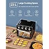 Aicook Air Fryer Toaster Oven 23L Convection Mini Oven Electric with Rotisserie and Grill Function, 4 Knobs Control Easy to Use, 6 Accessories & 75 Recipes Included, 1700W