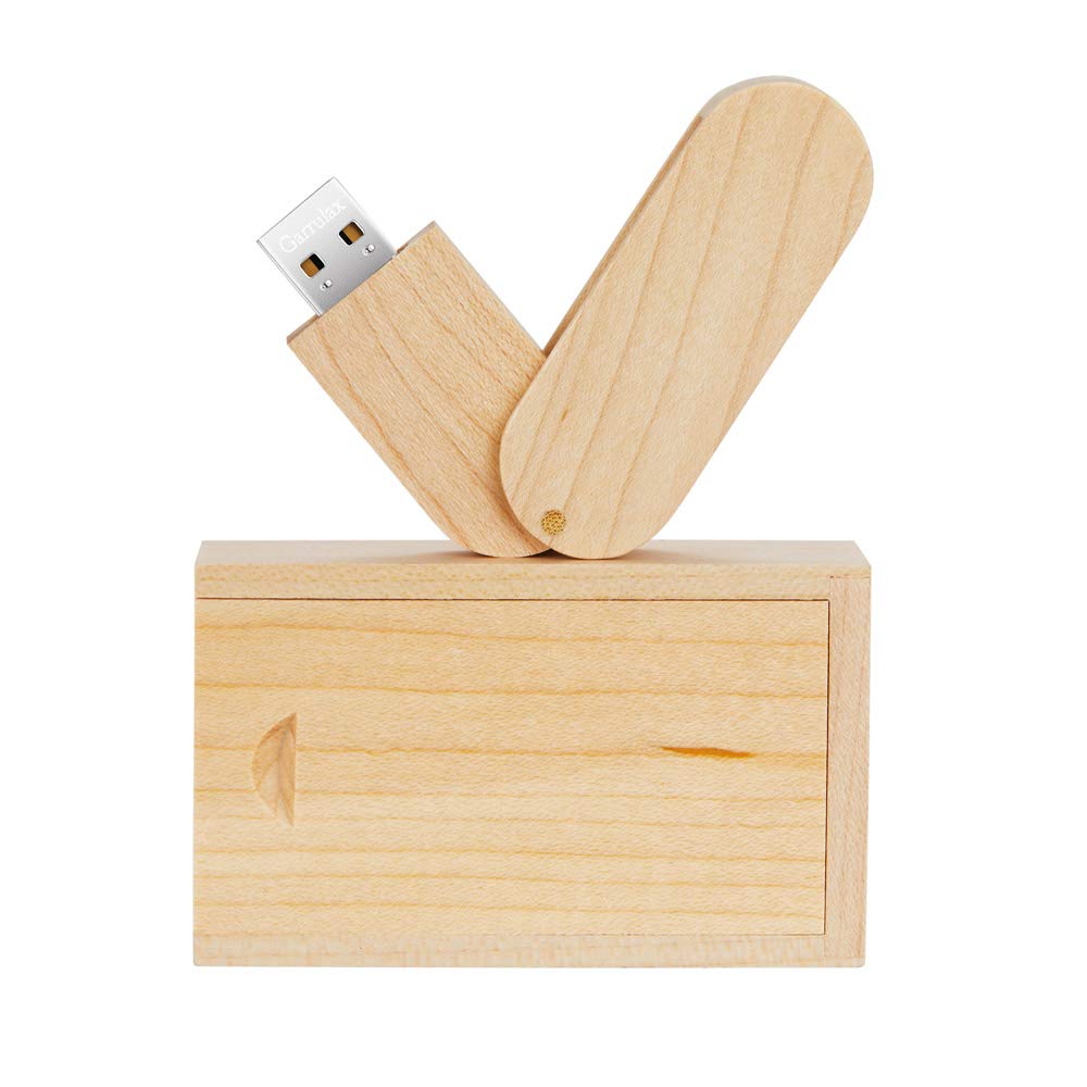 Garrulax USB Flash Drive, 8GB / 16GB / 32GB Premium Solid Wood High Speed USB 2.0 Flash Drive Memory Stick Data Storage Pendrive Thumb Disk (16GB, Maple)