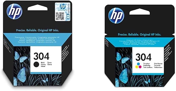 hp 304 tri colour and black ink