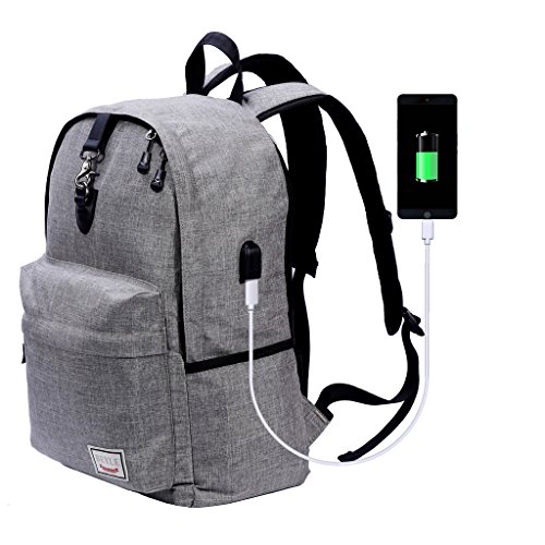 Laptop-BackpackBeyle-Anti-theft-Water-Resistant-Travel-laptop-backpack-with-USB-Charging-Port-School-Bookbag-for-College-Travel-Backpack-designed-for-17-Inchand-NotebookGrey