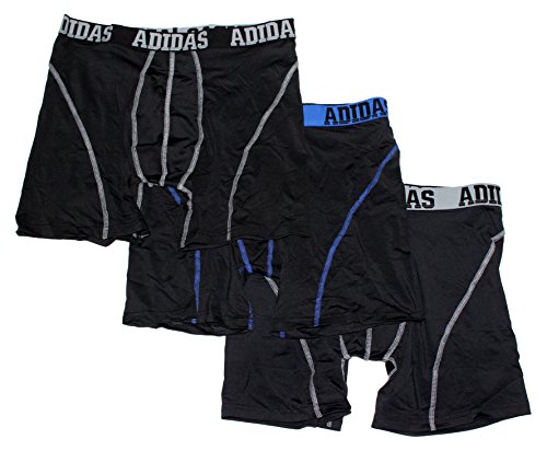 Adidas Men's Climalite Performance Boxer Briefs - X-Large - Black (Pack of 3)