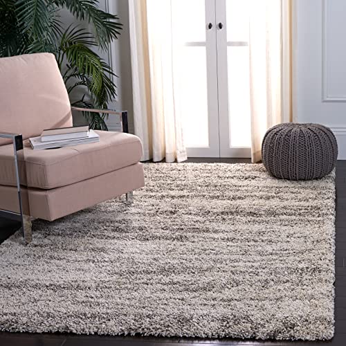 SAFAVIEH Hudson Shag Rug 4x6, Ivory & Grey SGH206A