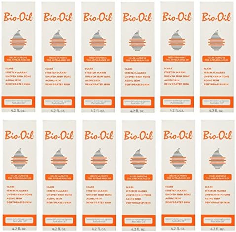 Bio-Oil for Scars,Stretch Marks, Uneven Skin Tone w/ PurCellin Oil, 4.2 oz/125ml (Pack of 12) + FREE Schick Slim Twin ST for Sensitive Skin
