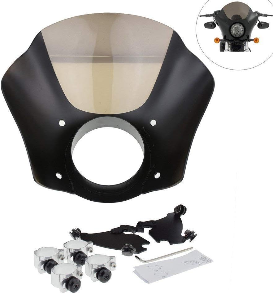 Black Headlight Gauntlet Fairing With Trigger Lock Mount For Harley Sportster 1200 883