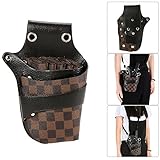 Anself PU Leather Hair Scissor Holster Hairdressing Bag Pouch Holder with Waist Shoulder Belt