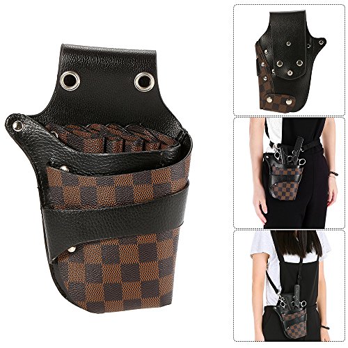 Anself Pu Leather Hair Scissor Holster Hairdressing Bag Pouch