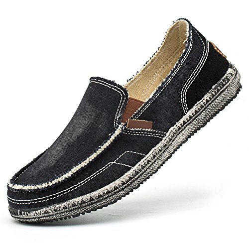 canvas boat loafers