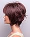 YIMANEILI Short Wine Red Wigs for White Women Straight Bob Hair Wigs with Bangs Natural Synthetic Full Wigs for Women Lady Costume Party Wig YM009