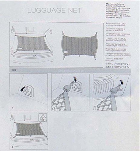 Worth-Mats Black Mesh Floor Trunk Cargo Net SUV Storage Organizer Net for VOLVO V60