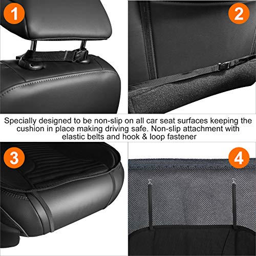 YUESUO Heated Car Seat Cushion, 12V Car Heated Cover with 3 Levels Switch Temperature Controller, Quick Car Seat Warmer Perfect for Car, Home, and Office Chair