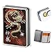 USB Cigarette Lighter Case Cigarette Box Electronic Flameless Rechargeable Windproof Lighters Can Hold 16 Cigarette Smoke (Dragon USB Lighter)