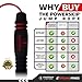 PowerSkip PII Heavy Jump Rope - Weighted Jump Rope + Steel Handles, 360° Spin, Adjustable Cable, Travel Bag & Jump Rope Workout Program (Fire Red)
