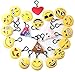 Emoji Keychains Plush Mini Pillow for Home Decoration/Kids Birthday Party Supplies Favor/Novel Toy/Party Bag Filler/Camp Prize Classroom Carnivals Reward for Girls and Boys, 20 Pack