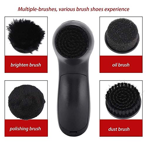 Wolfgo Shoes Cleaning Brushes-Portable Electric Shoe Polisher Machine Cleaning Brushes for Leather Bags Car Seat Maintenance