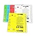 EZ line Self Laminating Key Tags 250pc Waterproof Car Dealer Automotive Key Labels Multi Color 1.25