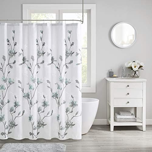 Madison Park Bathroom Shower, Magnolia Floral Design Modern Shabby Chic