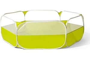 TRENDPLAY Foldable Ball Pit for Toddlers, Large Pop Up Ball Pits Kids Play Tent Crawl Playpen Ball Pool Playhouse Playpen with Storage Bag, for Boys Girls Dogs Cats Ferrets Indoor Outdoor, Green