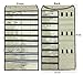 Btromeshy Hanging Jewelry Organizer,Double Sided 56 Pockets & 9 Hook and Loops for Holding Jewelry (Beige)