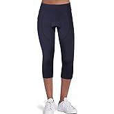 Women's Cycling Pants 3D Padded Bike Compression 3/4 Tights Bicycle Capri Pants with Wide Waistband(Black,M)