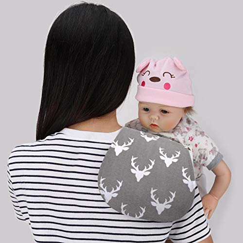 Zooawa 5 Pack Baby Burp Cloths, Multiuse and Absorbent Burp Set Soft