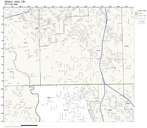 Amazon.com: ZIP Code Wall Map of Walton Hills, OH ZIP Code Map Not