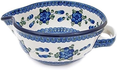 Polish Pottery Handmade 40oz Mixing Bowl Vintage Traditional Stoneware Pattern 163